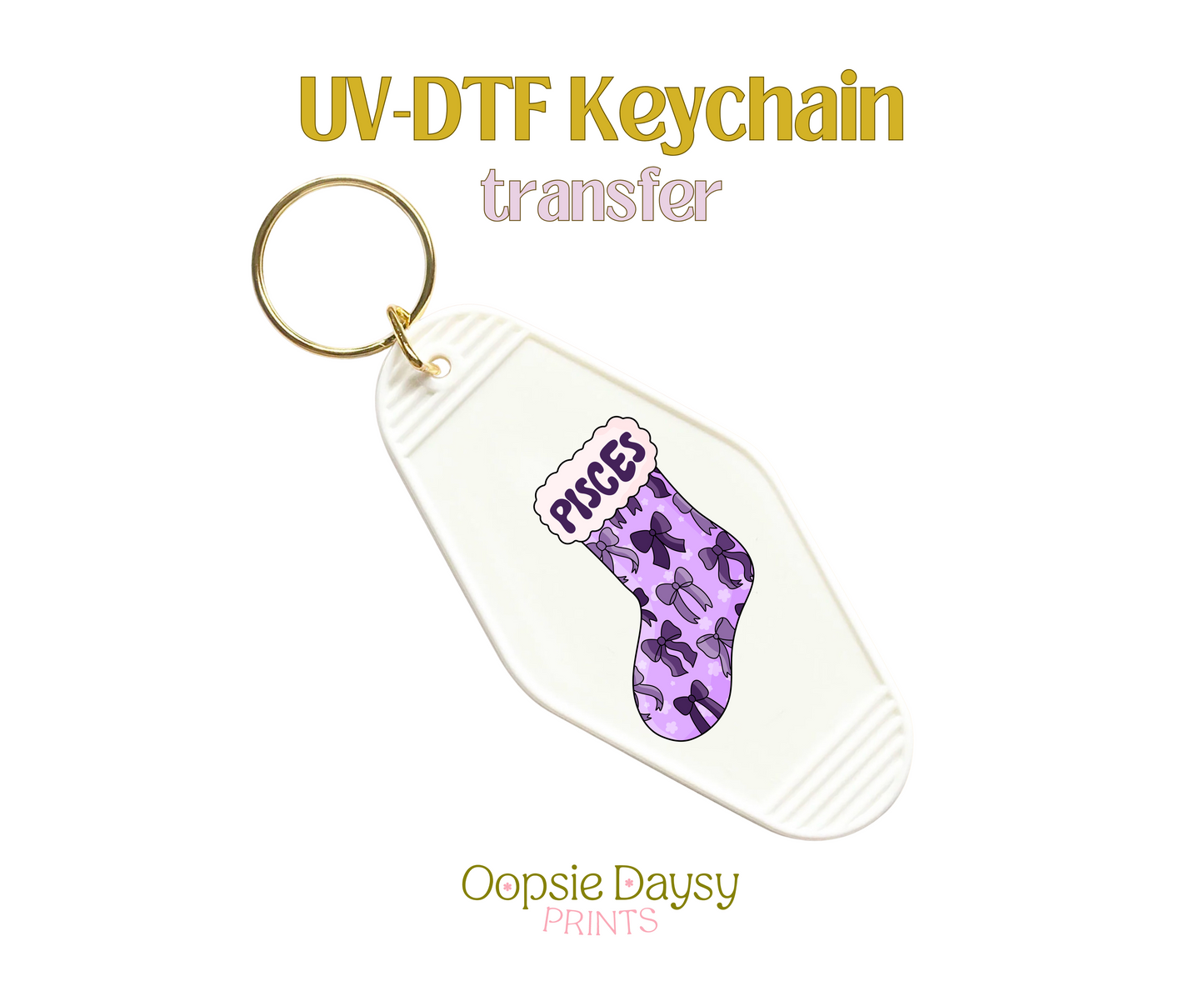 Pisces Stocking UV-DTF Keychain