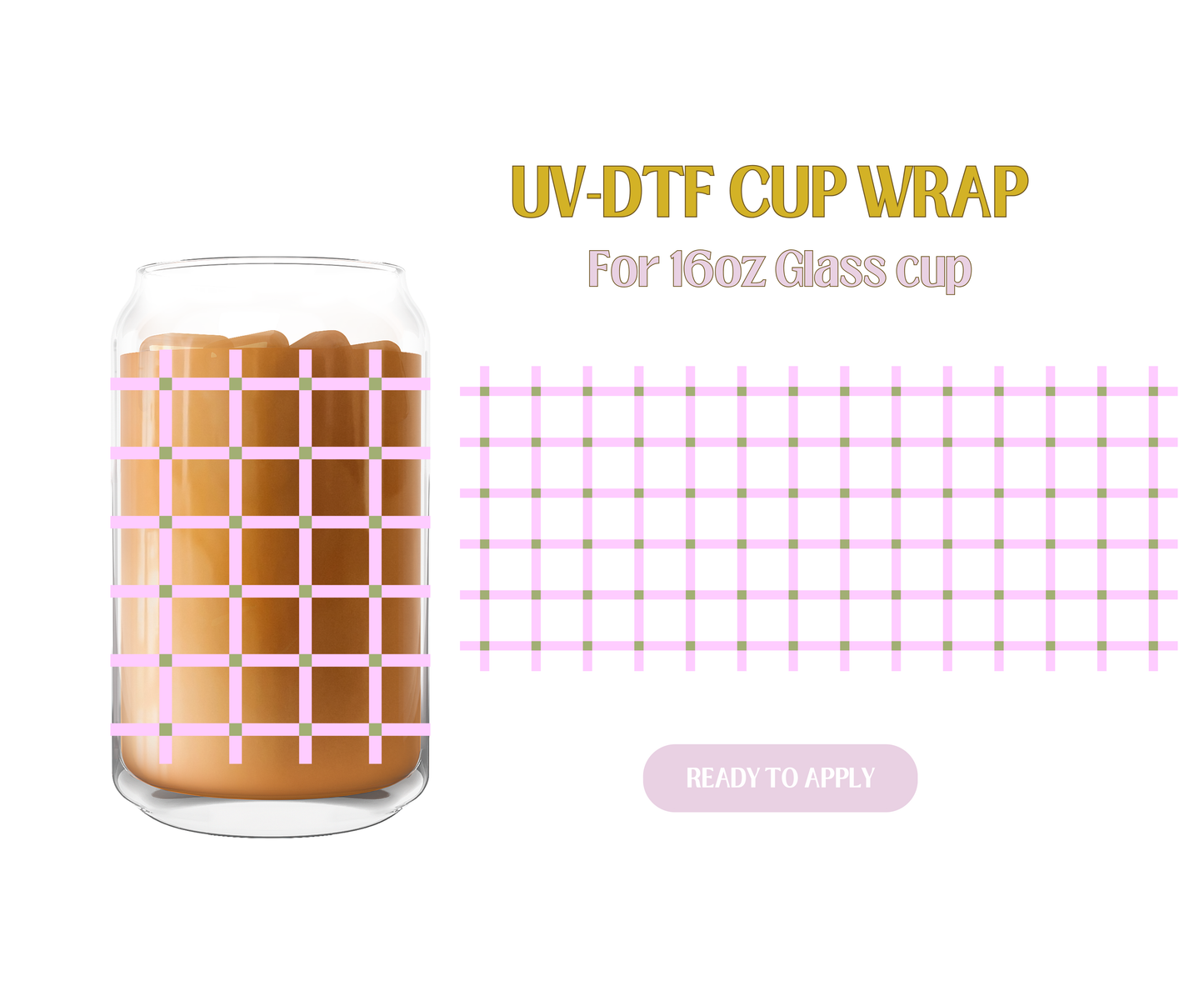 Plaid Green UV-DTF Wrap