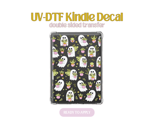 Plants and Cute Ghosties UV-DTF Kindle Decals