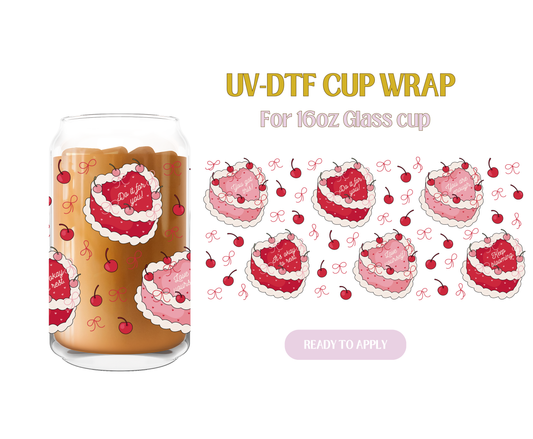 Positivity Heart Cakes UV-DTF Wrap