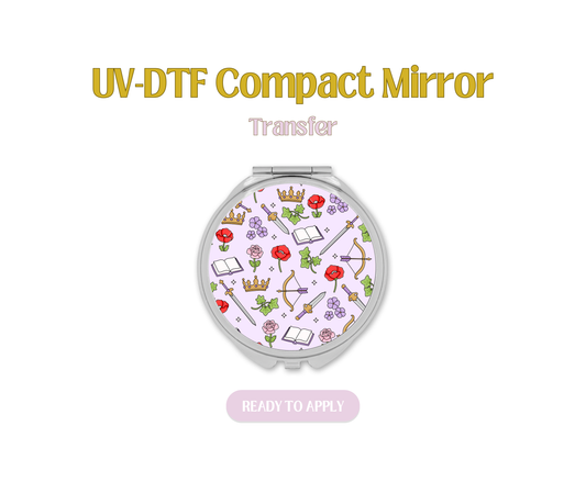 Powerless Bookish UV-DTF Compact Mirror