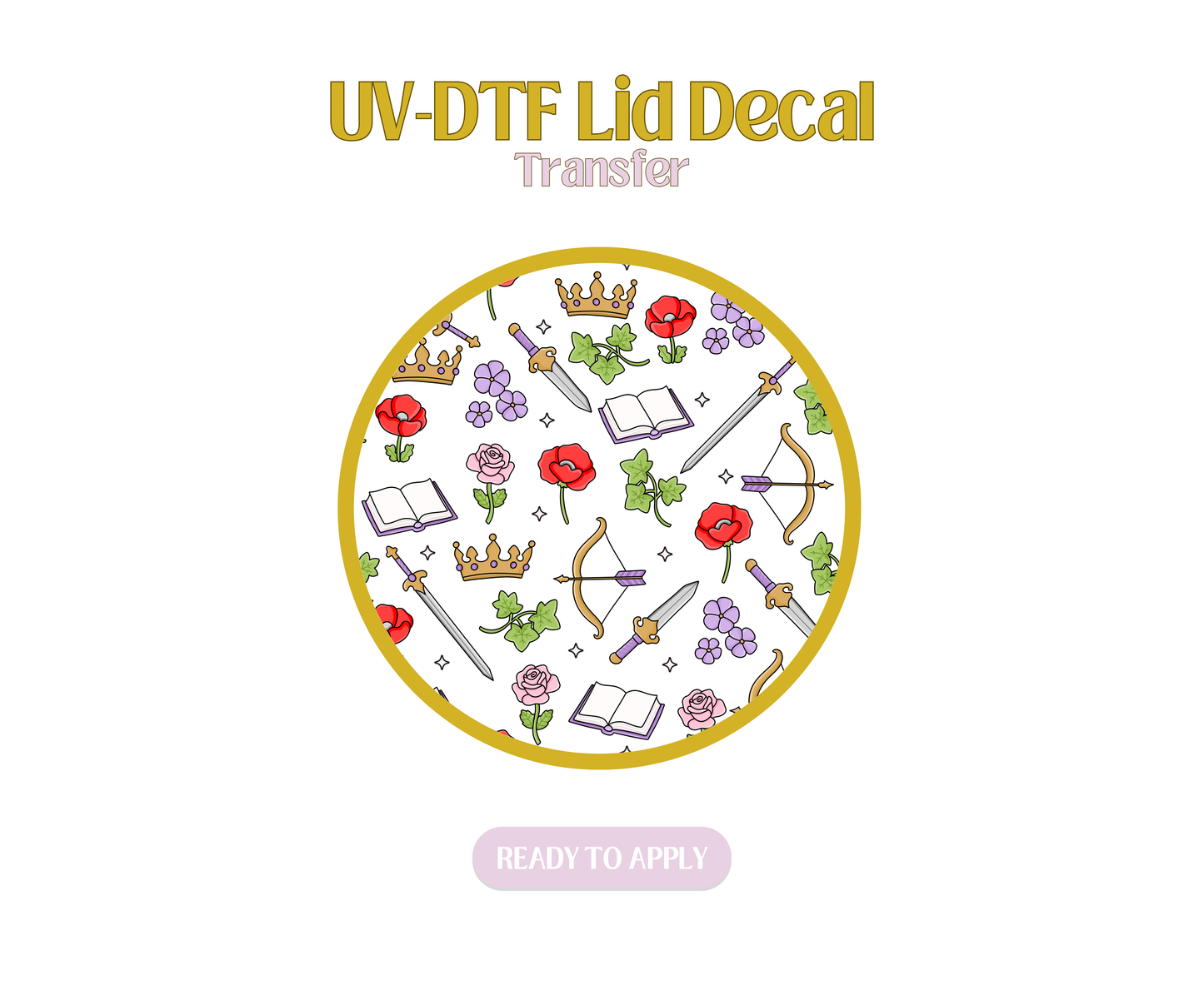 Powerless Bookish UV-DTF Lid Decal