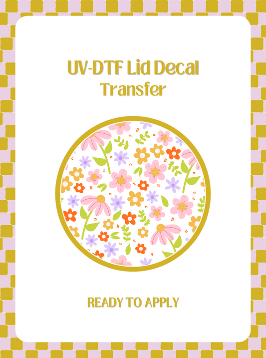 Pretty Florals UV-DTF Lid Decal