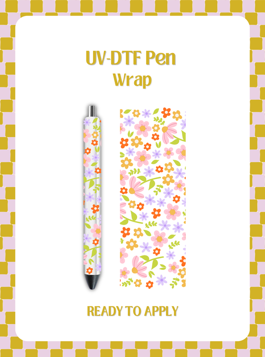 Pretty Florals UV-DTF Pen Wraps