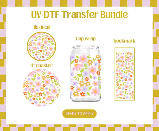 Pretty Florals UV-DTF Transfer Bundle