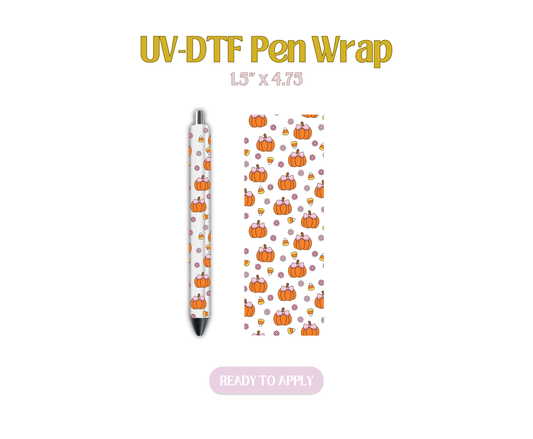 Pumpkin Candy Corn UV-DTF Pen Wraps