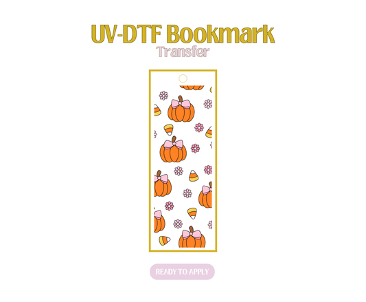Pumpkin Candy Corn UV-DTF Bookmark