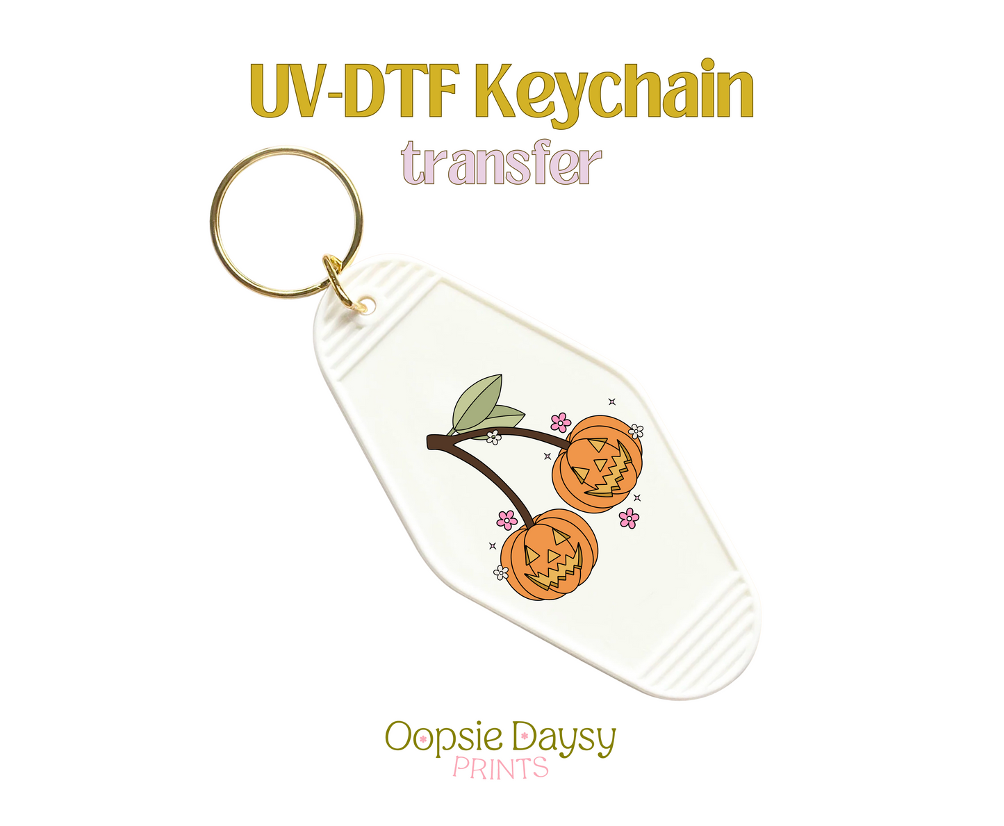 Pumpkin Cherries UV-DTF Keychain