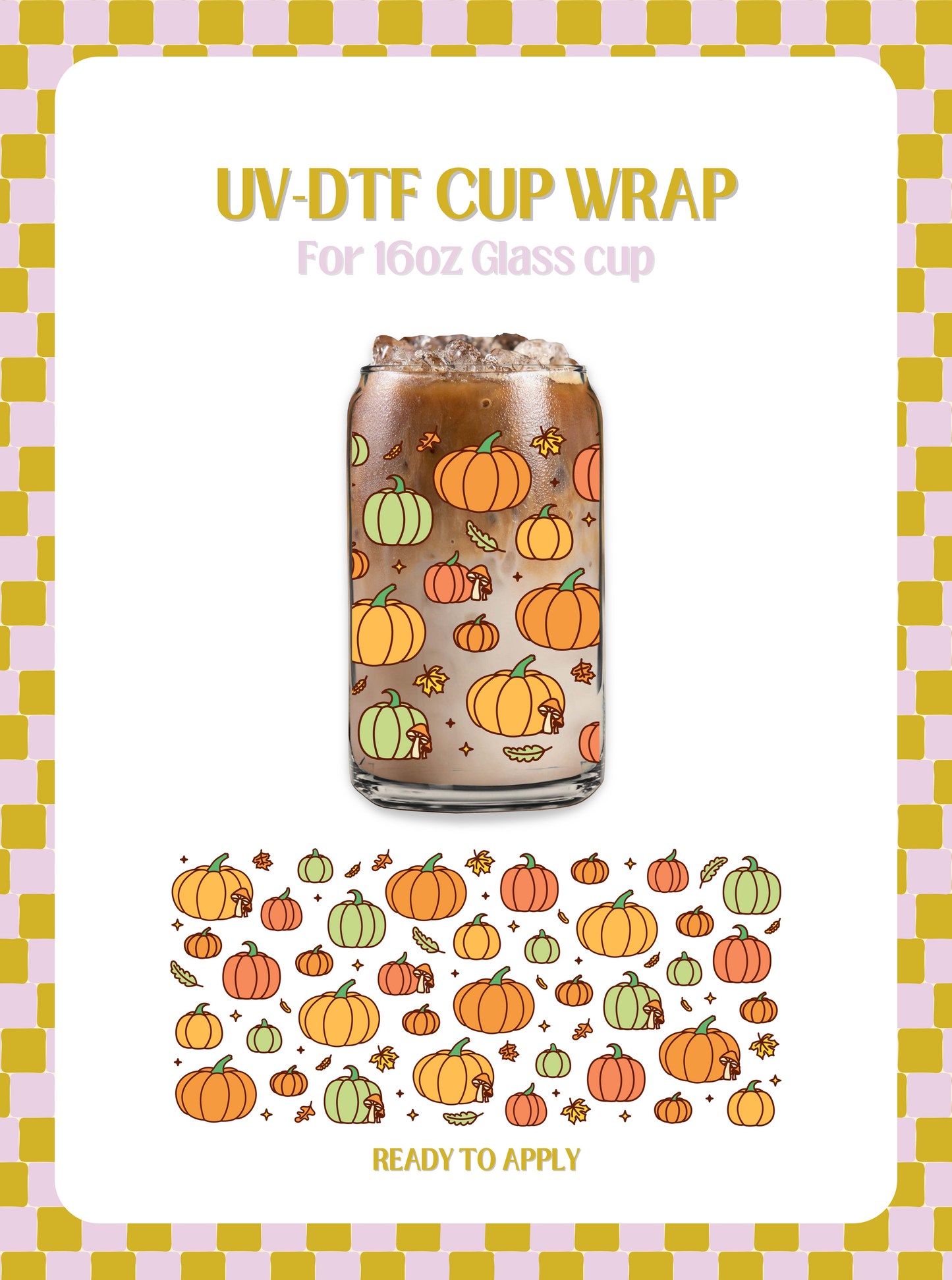 Pumpkin Cup UV-DTF Wrap