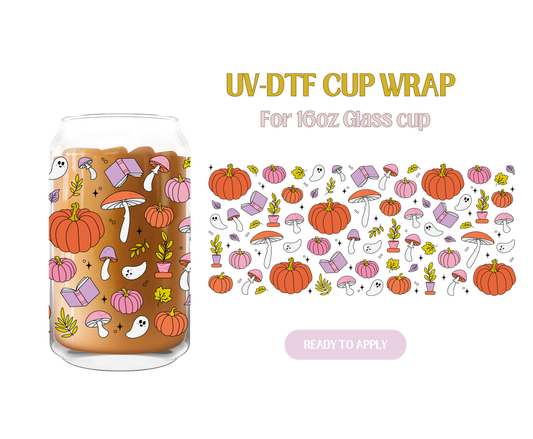 Pumpkins Books Ghosts UV-DTF Wrap