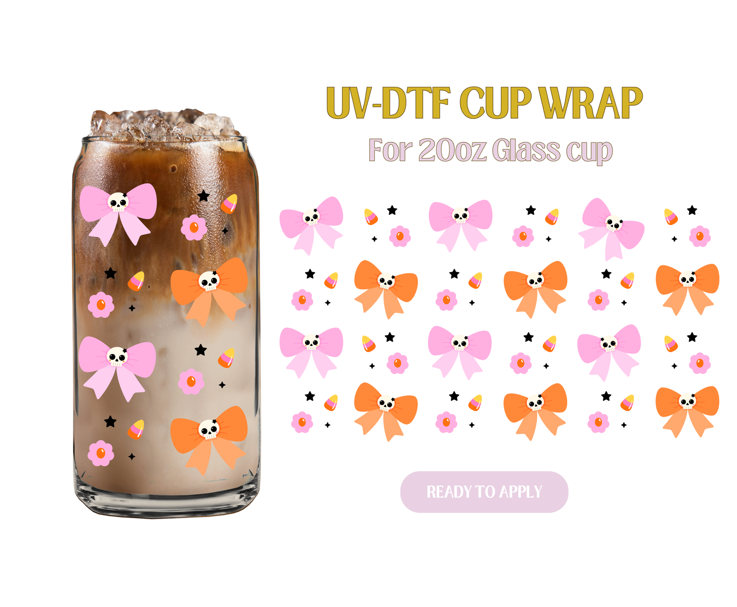 Punk Bows Wrap 20oz UV-DTF Wrap