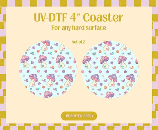 Purple create your own magic UV-DTF 4" Coaster