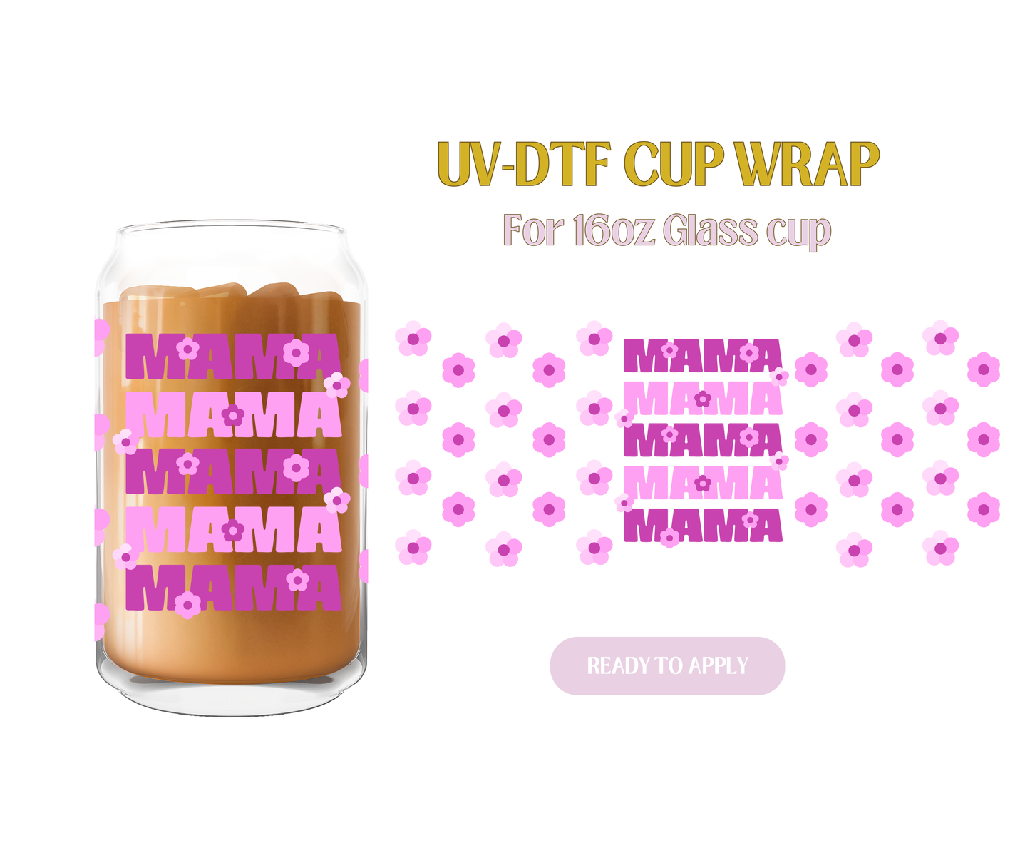 Purple Mama Stack UV-DTF Wrap