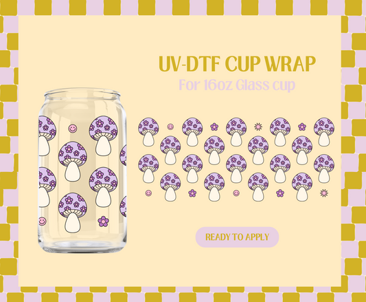 Purple Mushies UV-DTF Wrap