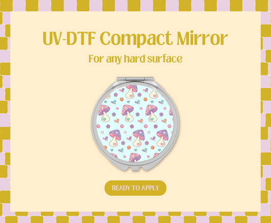 Purple Create Your Own Magic UV-DTF Compact Mirror