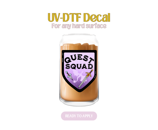 Quest Squad UV-DTF Decal