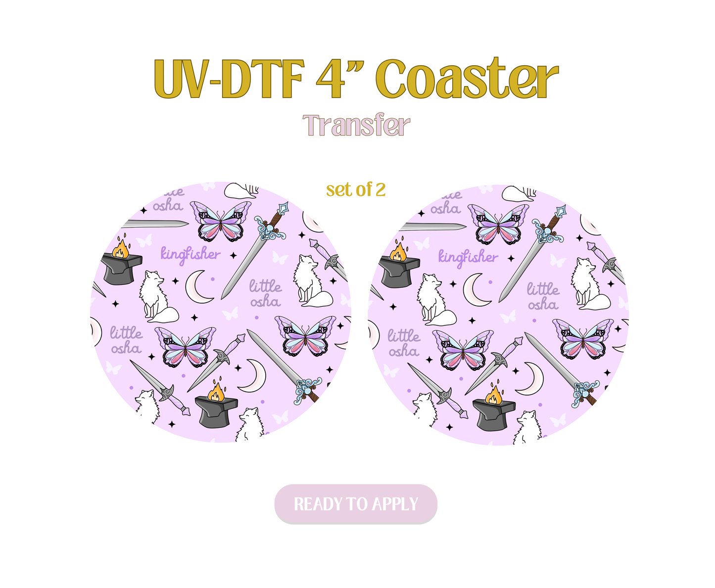 Quick Silver UV-DTF 4" Coaster