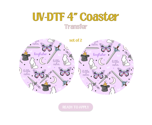 Quick Silver UV-DTF 4" Coaster