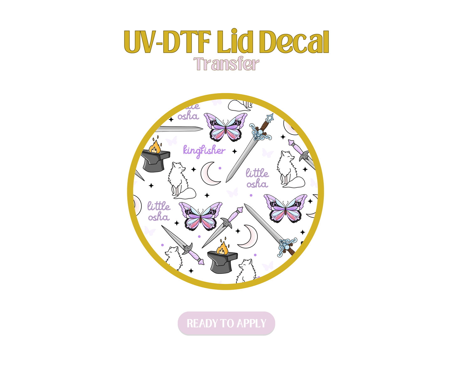 Quick Silver UV-DTF Lid Decal