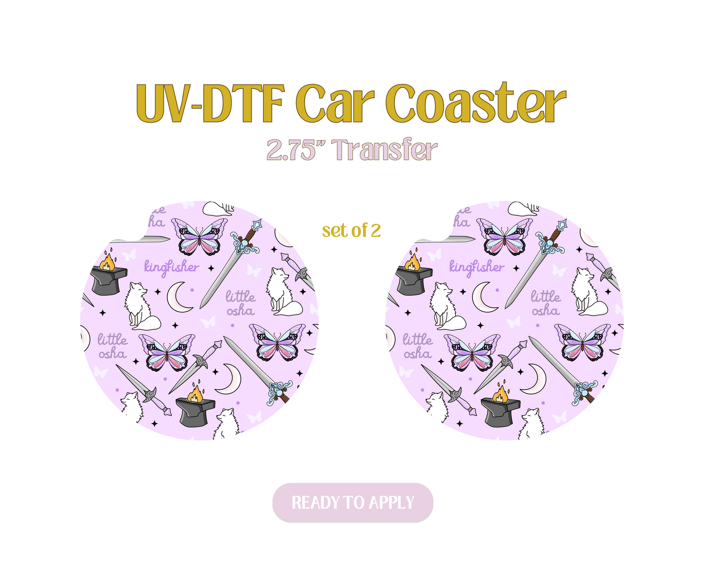 Quick Silver UV-DTF Car Coaster