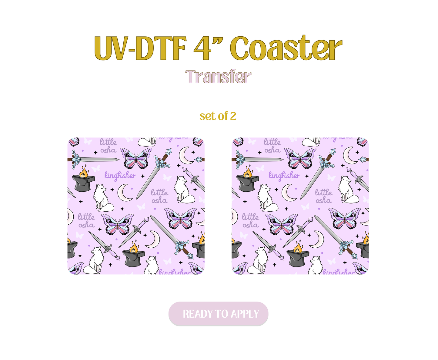 Quick Silver UV-DTF 4" Coaster