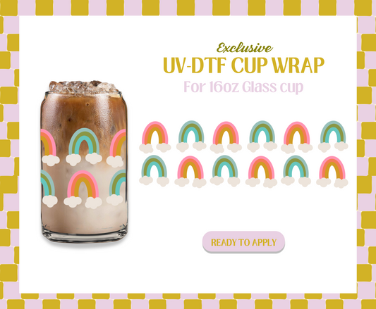 Rainbow Doodle UV-DTF Wrap