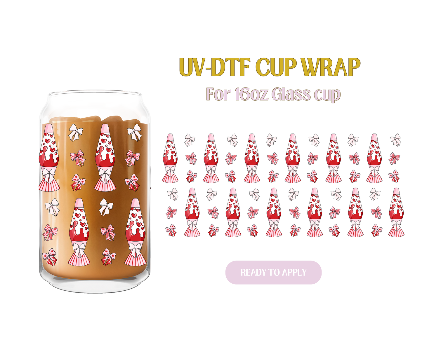 Red Lava Lamp UV-DTF Wrap