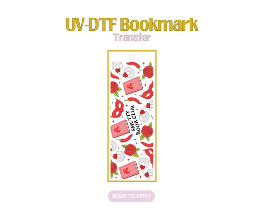 Red Smutty Book Club UV-DTF Bookmark