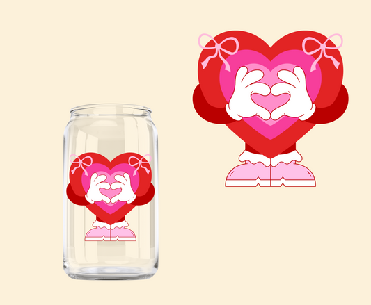 Red retro heart Cutie UV-DTF Decal