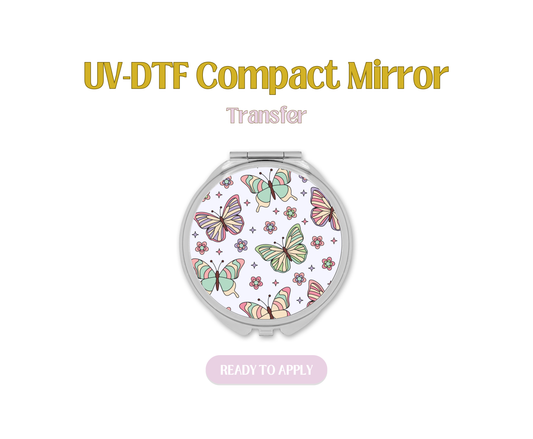 Take a Deep Breath Butterfly UV-DTF Compact Mirror