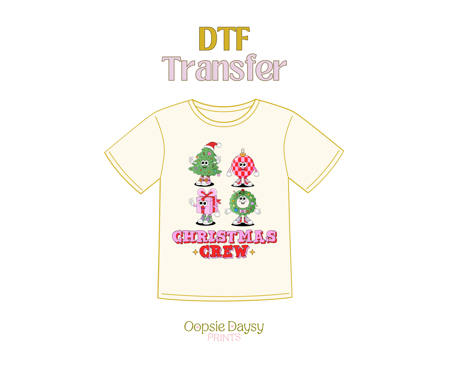 Retro Christmas Crew DTF Transfer