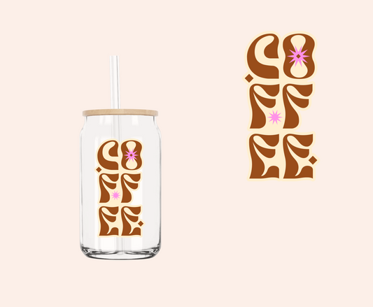 Retro Text Coffee UV-DTF Decal