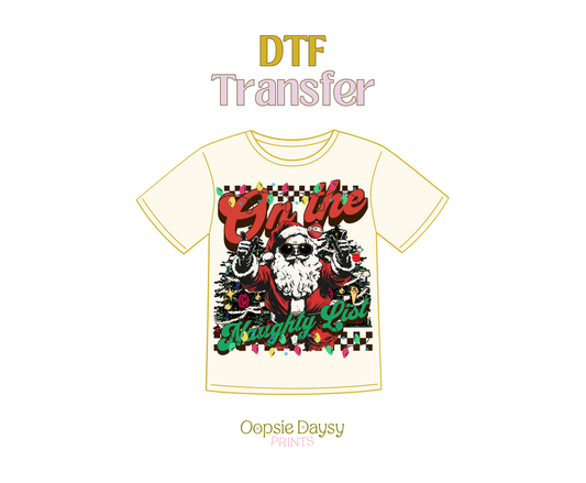 Retro Naughty List DTF Transfer