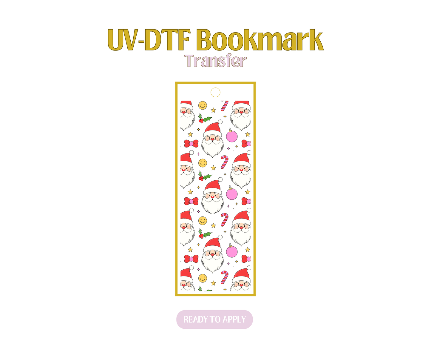 Retro Santa UV-DTF Bookmark