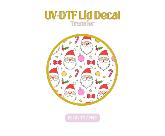 Retro Santa UV-DTF Lid Decal