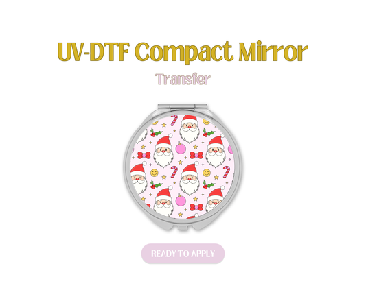 Retro Santa UV-DTF Compact Mirror