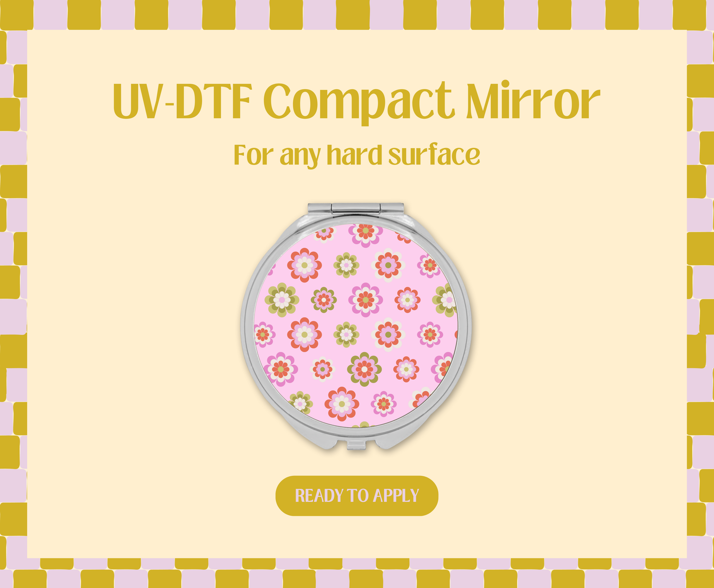 Retro Spring UV-DTF Compact Mirror