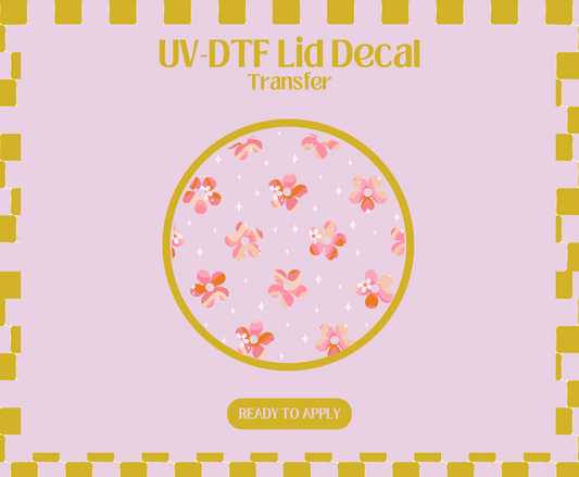 Retro spring wave UV-DTF Lid Decal