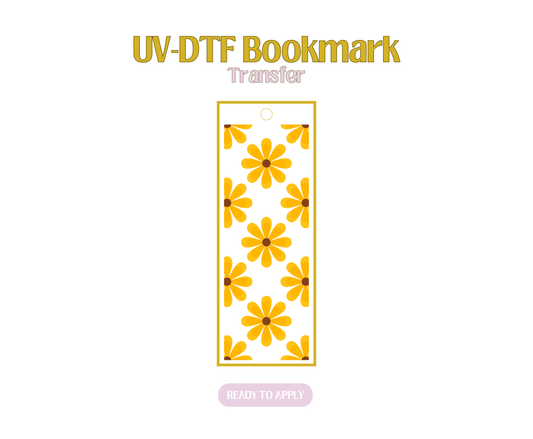 Retro Sunflower UV-DTF Bookmark