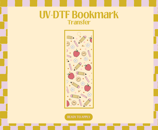 Retro Teacher UV-DTF Bookmark