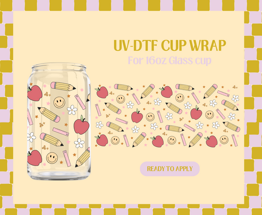 Retro Teacher UV-DTF Wrap