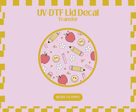 Retro Teacher UV-DTF Lid Decal