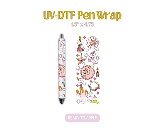 Retro Western Christmas UV-DTF Pen Wraps