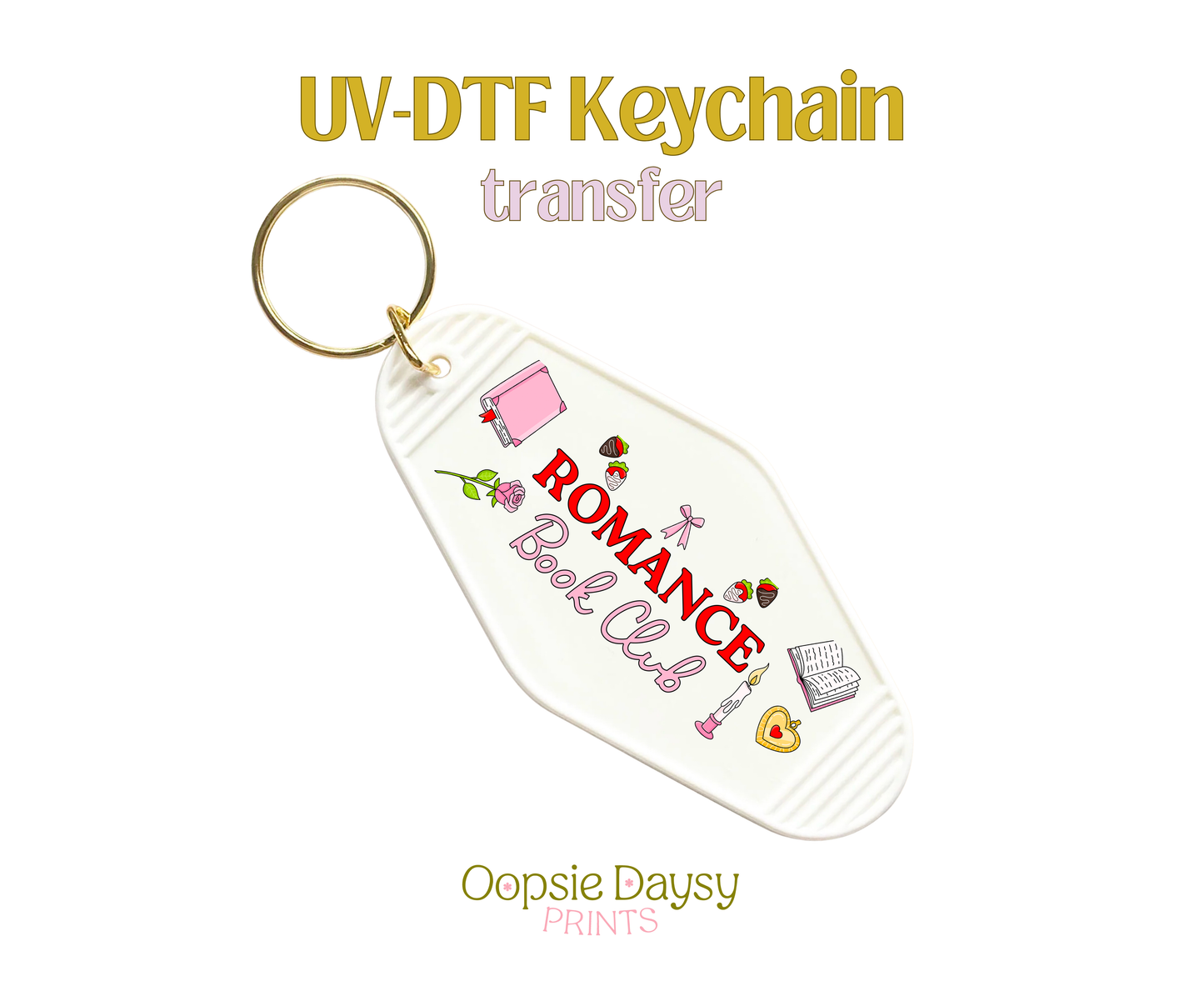 Romance Bookclub UV-DTF Keychain