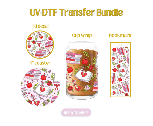 Romance Rose Reader UV-DTF Transfer Bundle