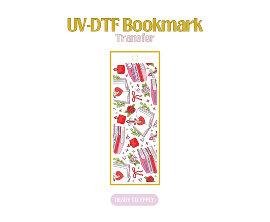 Romance Rose Reader UV-DTF Bookmark