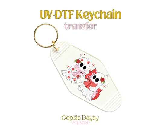 Romance Smut Ghost UV-DTF Keychain