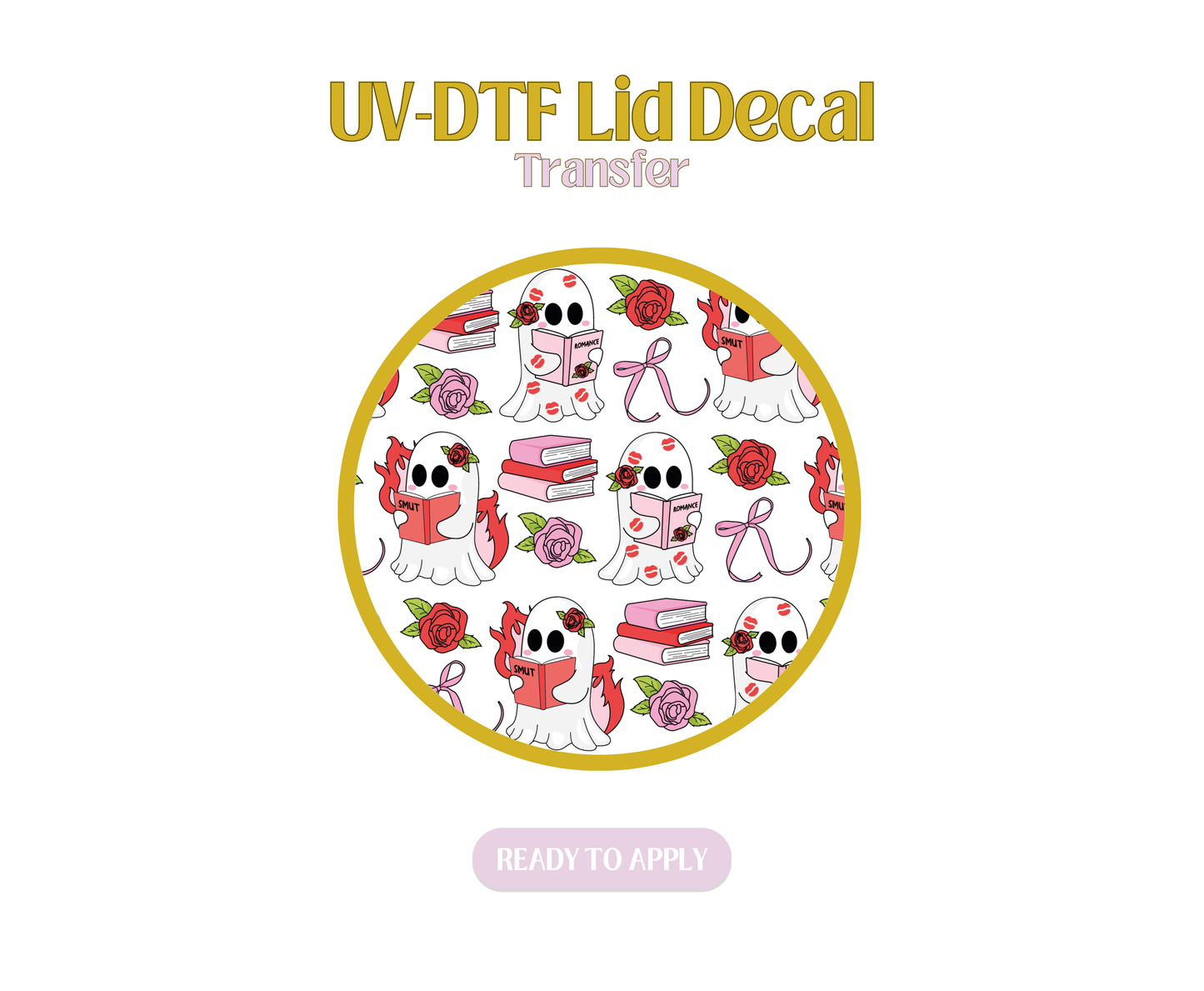 Romance Smut Ghosts UV-DTF Lid Decal