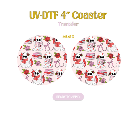 Romance Smut Ghosts UV-DTF 4" Coaster