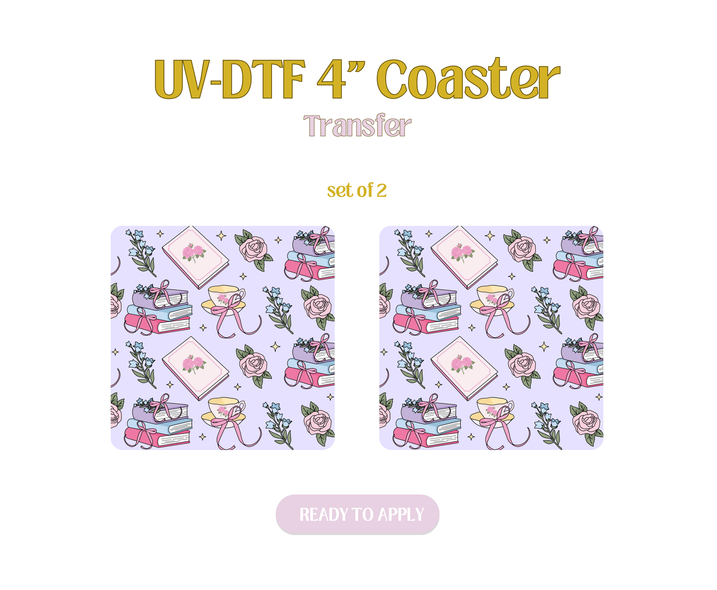 Romantasy Reader UV-DTF 4" Coaster